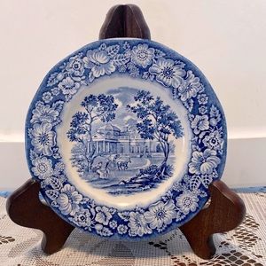 Staffordshire Liberty Blue Bread & Butter or Dessert Plates Set of 4